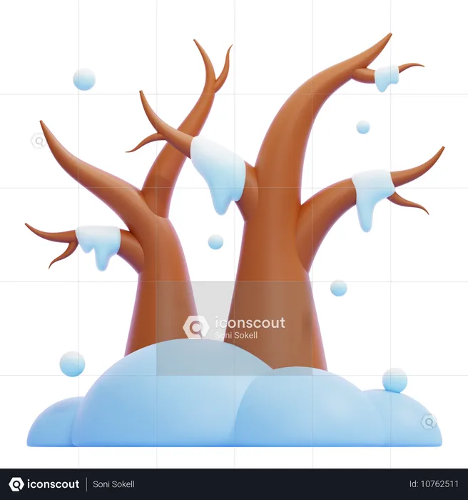 Winter Tree  3D Icon