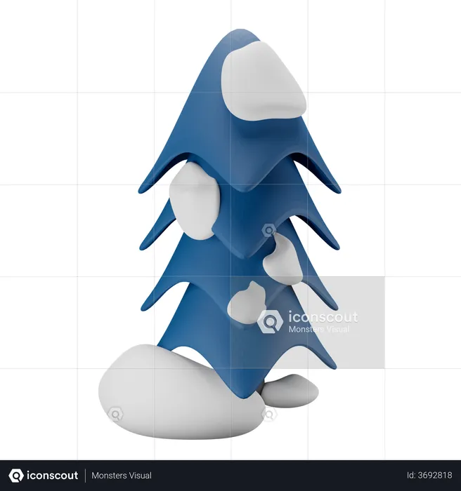 Winter Tree  3D Illustration