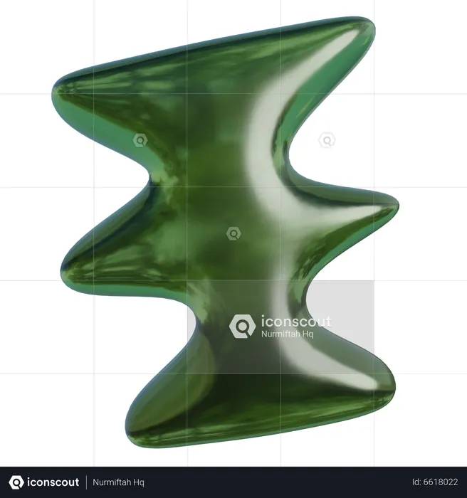 Wirbelsäule abstrakte Form  3D Icon