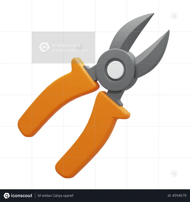 Wire Cutter  3D Icon