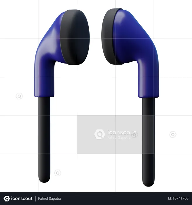 Wired Earbud  3D Icon