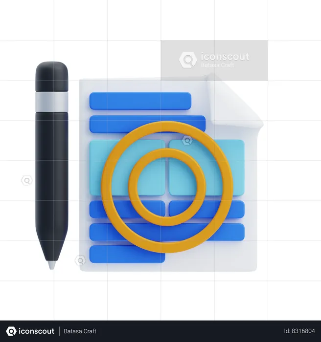 Wireframe  3D Icon