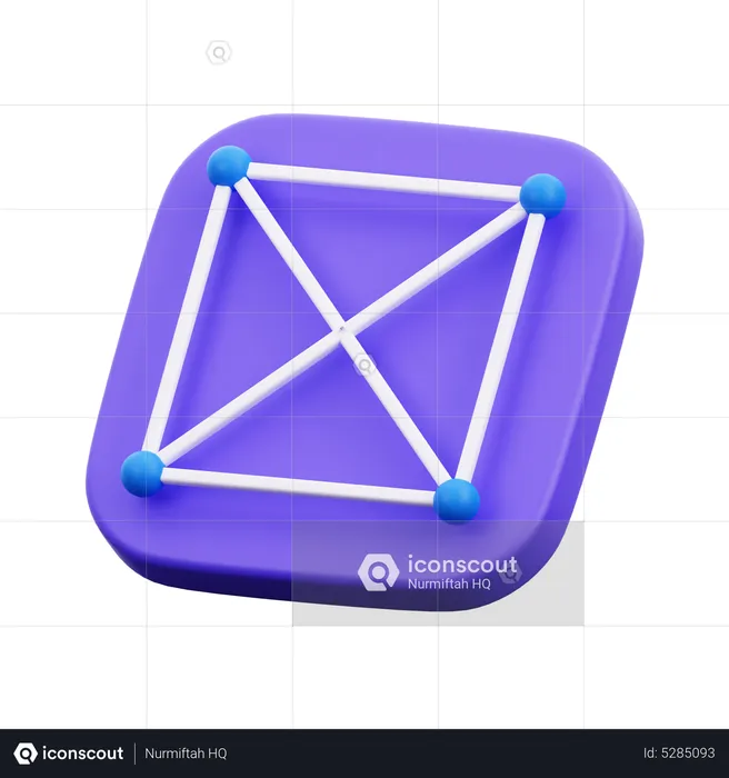 Wireframe  3D Icon