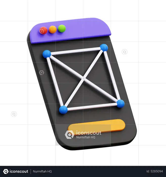 Wireframe  3D Icon