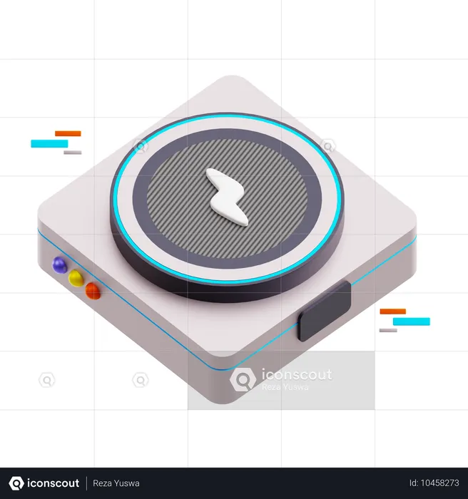 무선 충전 전화  3D Icon