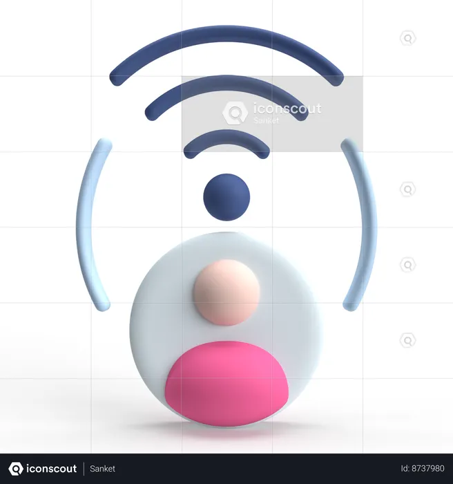 Wireless Connection  3D Icon