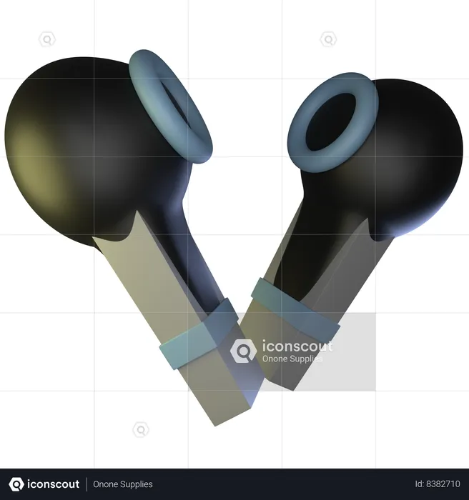 Wireless Earphone  3D Icon