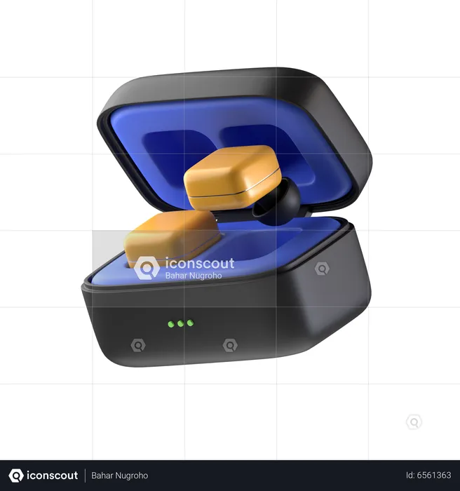 Wireless Earphone  3D Icon