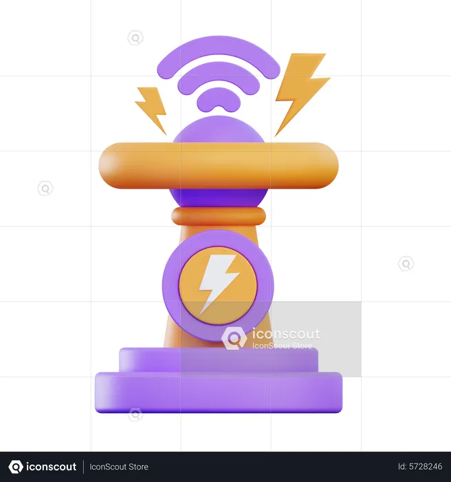 Wireless Electric  3D Icon