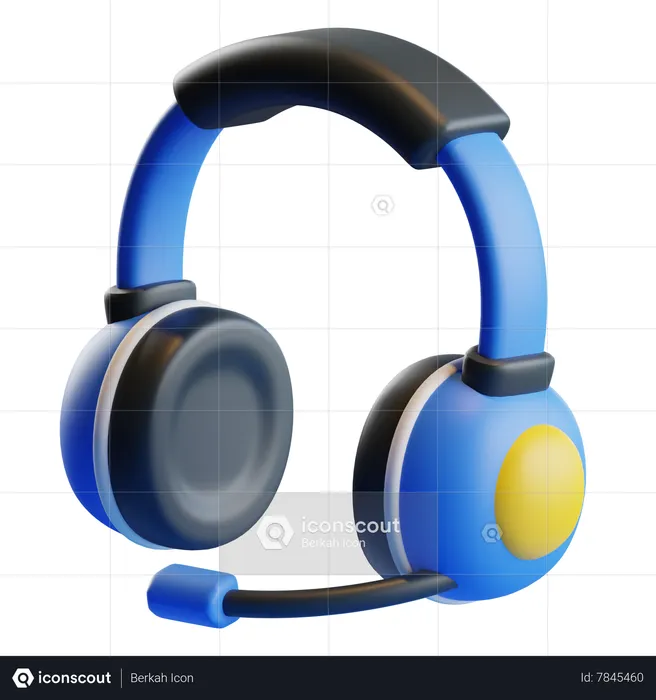 Wireless Gaming Headphone  3D Icon