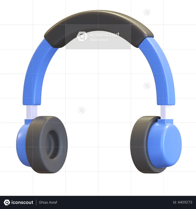 Wireless headphone  3D Illustration