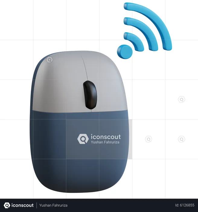 Wireless Mouse  3D Icon