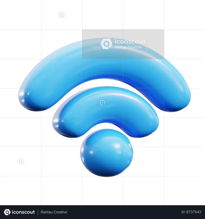 Wireless Network  3D Icon