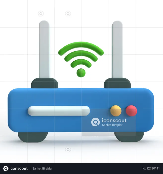 Wireless Router  3D Icon