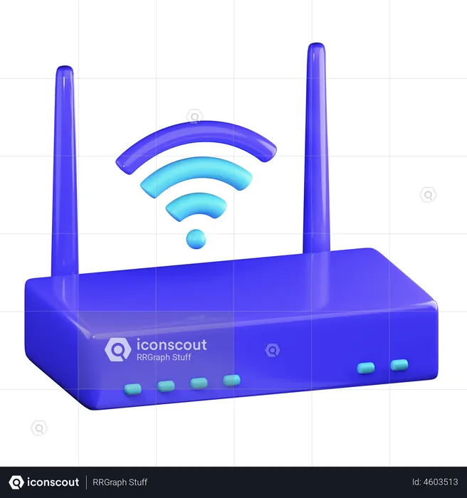 Wireless Router  3D Illustration