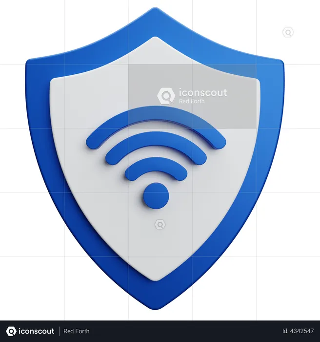 Wireless Security  3D Illustration