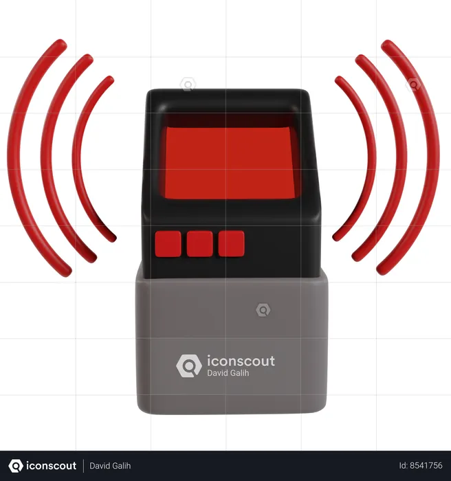 Wireless Sensor Technology  3D Icon