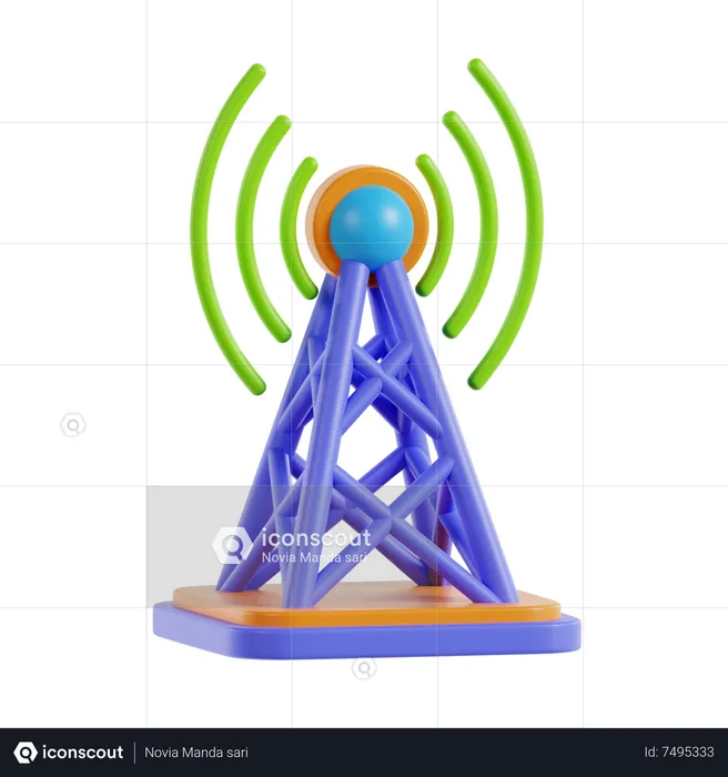 Wireless Tower  3D Icon