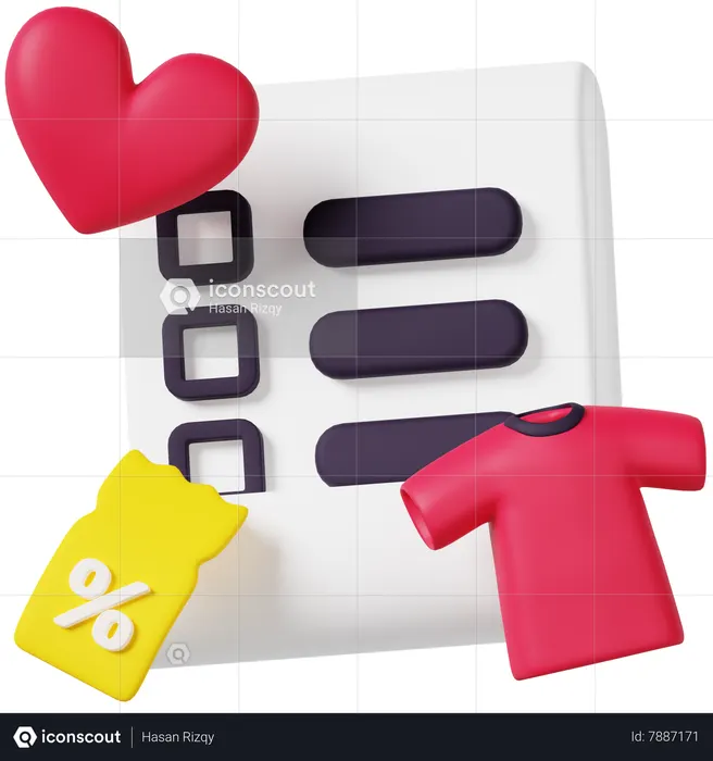 Wishlist  3D Icon