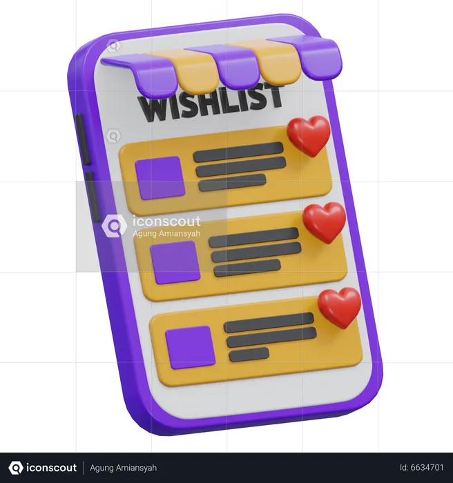 Wishlist  3D Icon