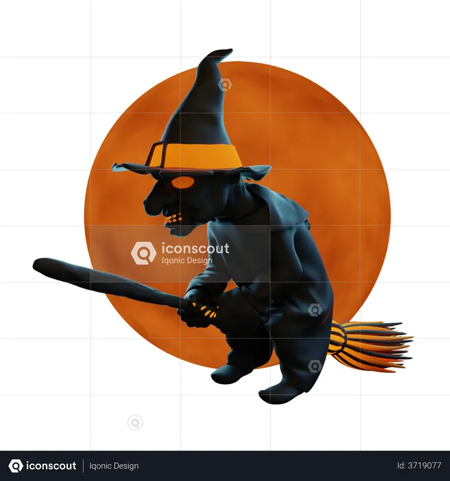 Witch  3D Illustration
