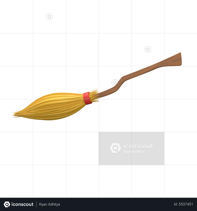 Witch Broom  3D Icon