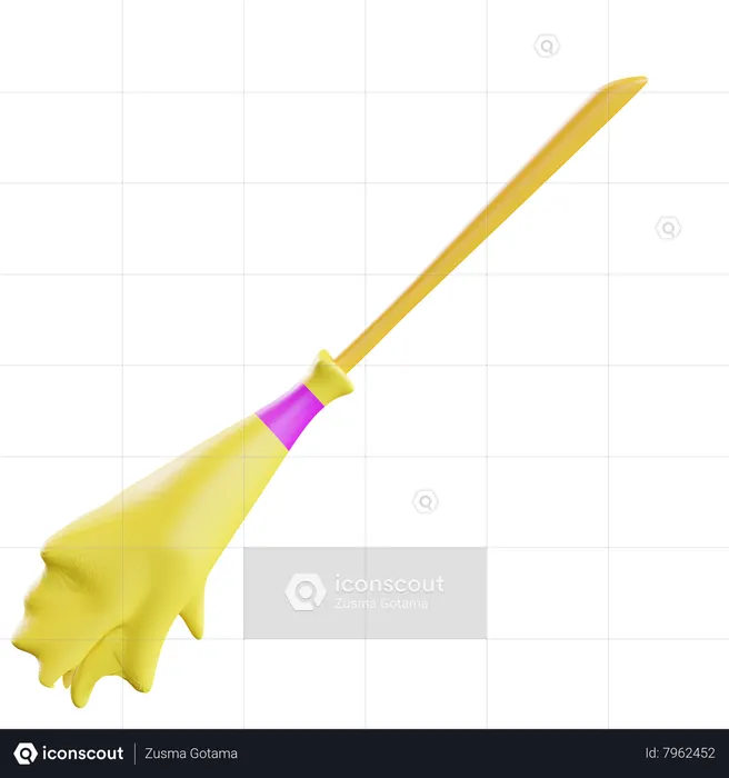 Witch Broom  3D Icon