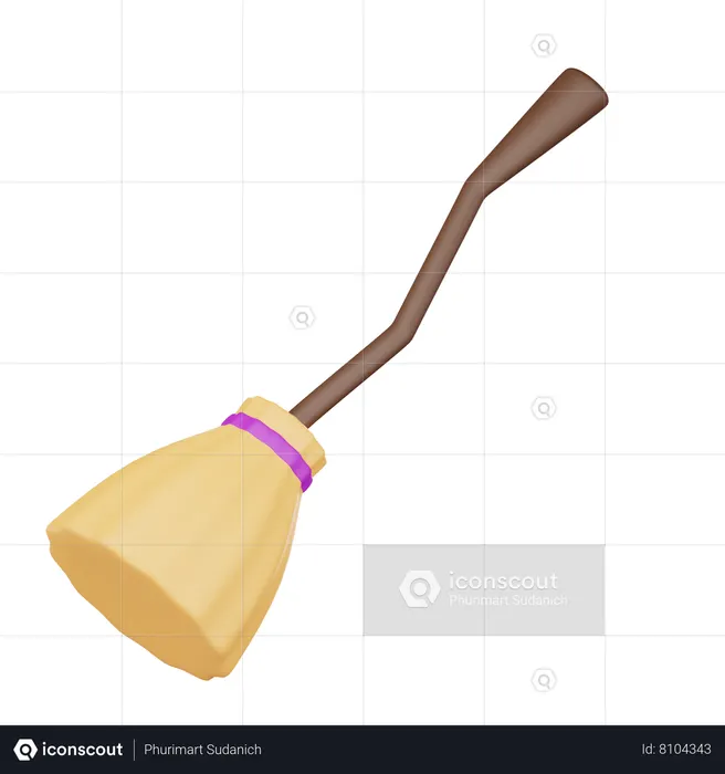 Witch Broom  3D Icon