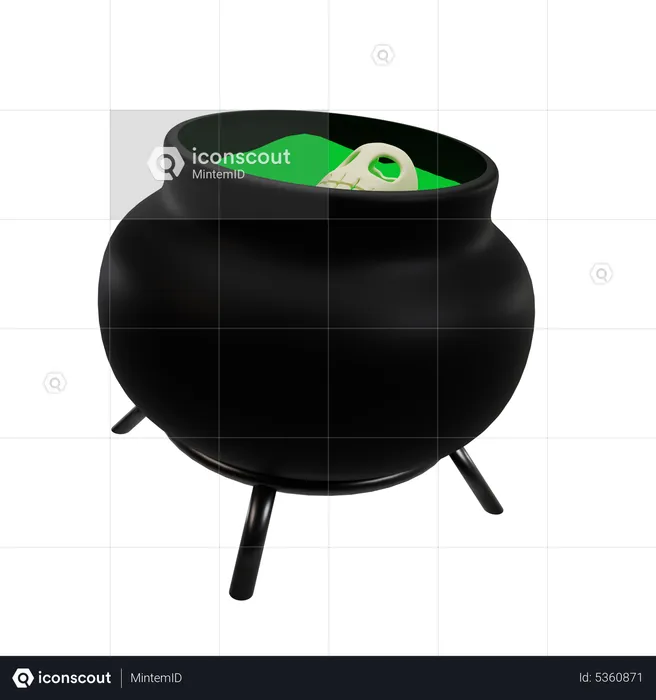 Witch Cauldron  3D Icon