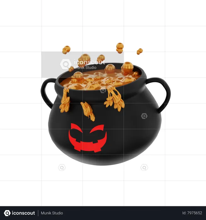 Witch Cauldron  3D Icon