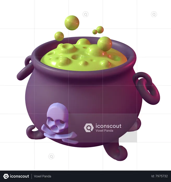 Witch Cauldron  3D Icon