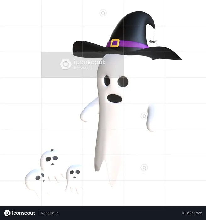 Witch Ghost  3D Icon