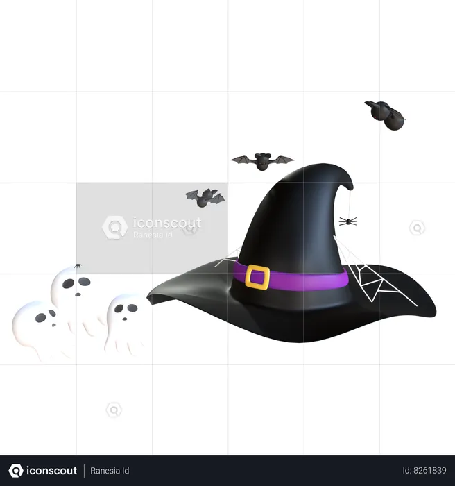 Witch Hat  3D Icon