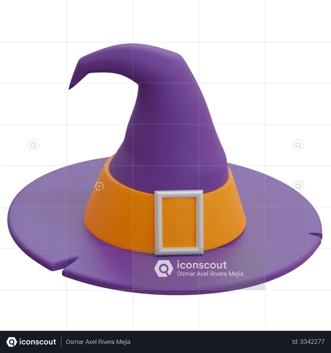 Witch Hat  3D Illustration