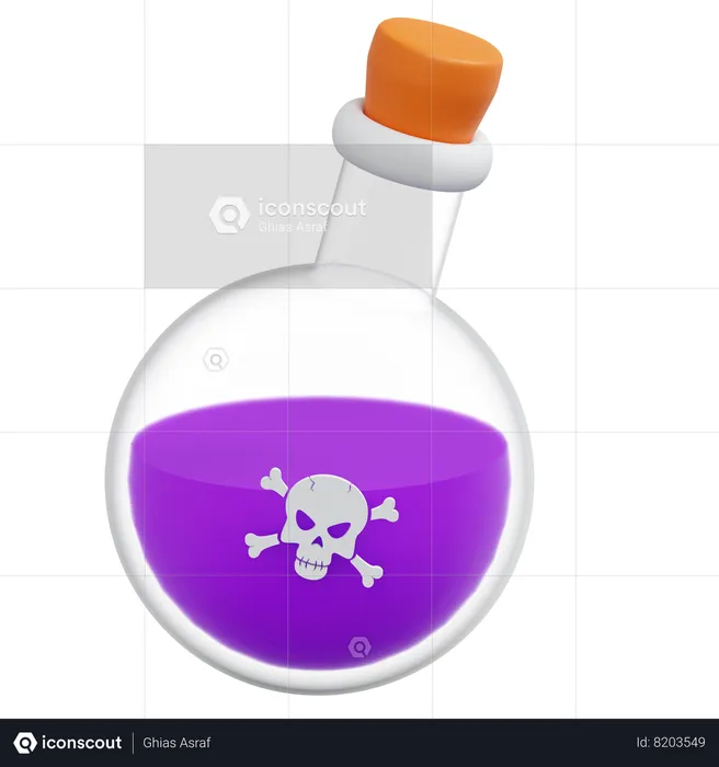 Witch Poison Bottle  3D Icon