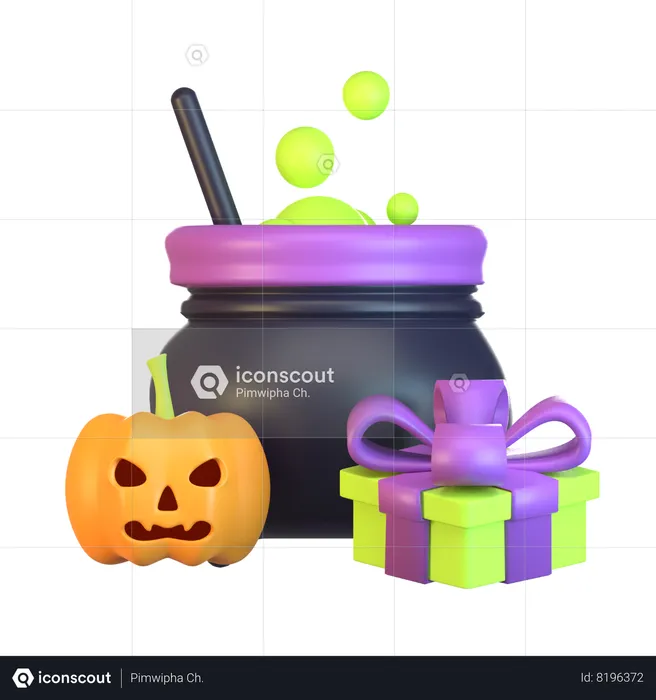 Witch Pot  3D Icon