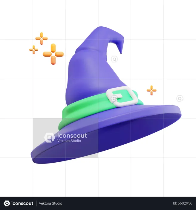 Witches Hat  3D Icon
