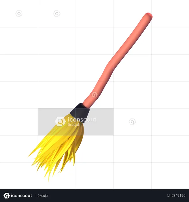 Witchs Broom  3D Icon