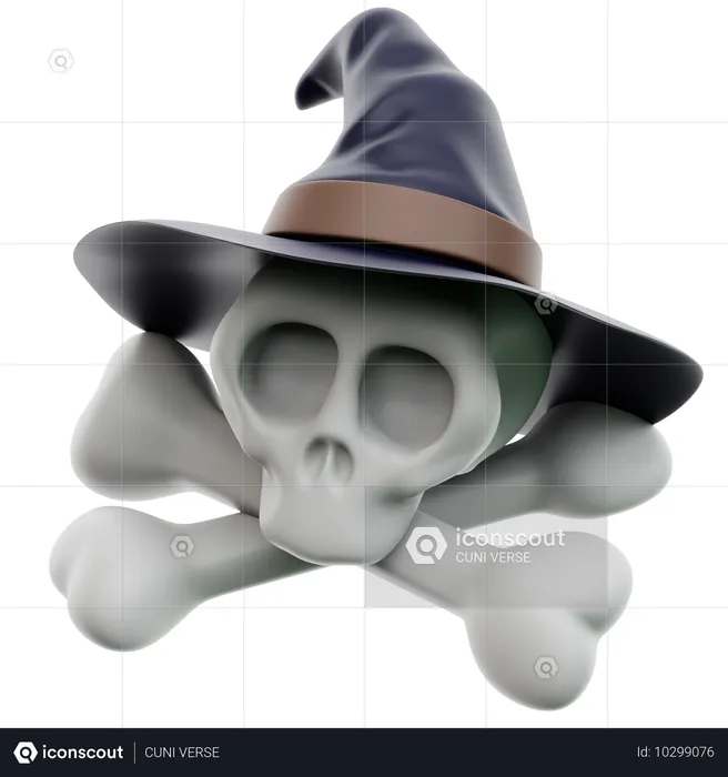 Witchs Skull  3D Icon