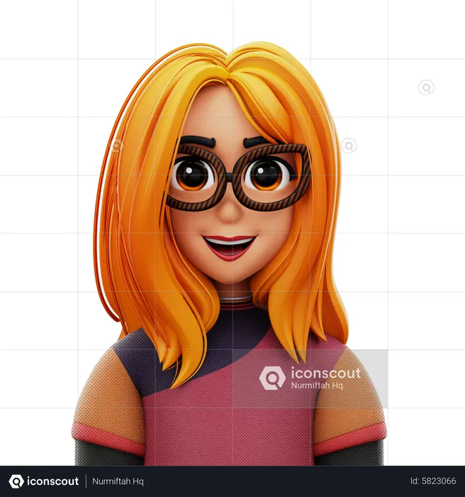 With Glasses  3D Icon