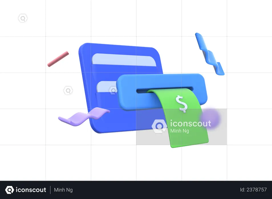 Withdraw money  3D Icon