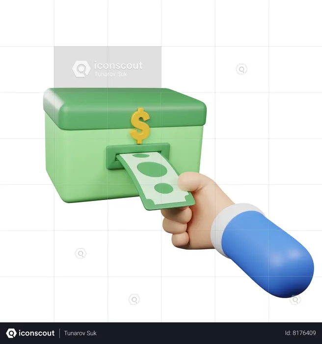 Withdraw Money  3D Icon