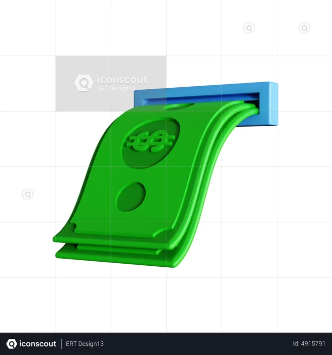 Withdraw Money  3D Icon