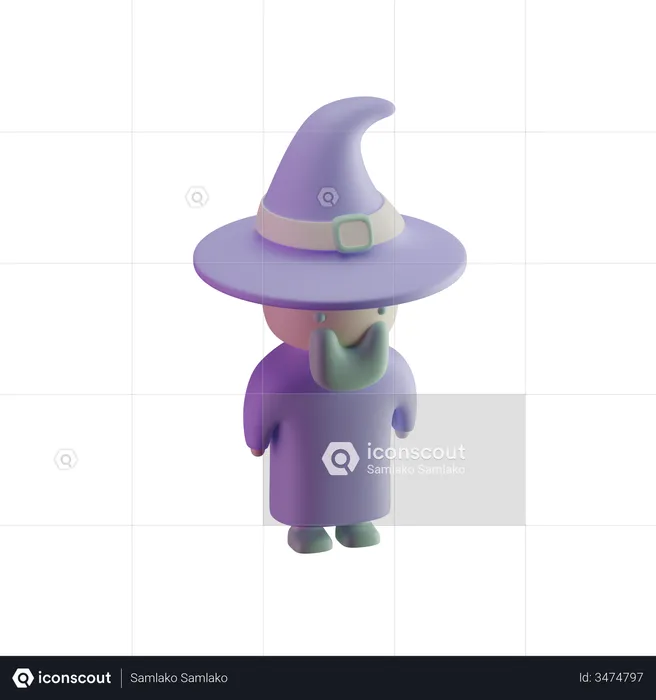 Wizard  3D Illustration