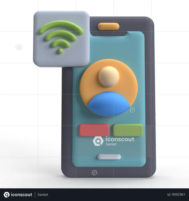 WLAN-Anruf  3D Icon