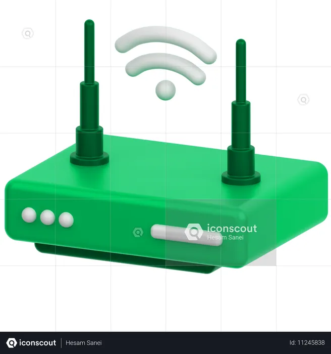 Wlan Router  3D Icon