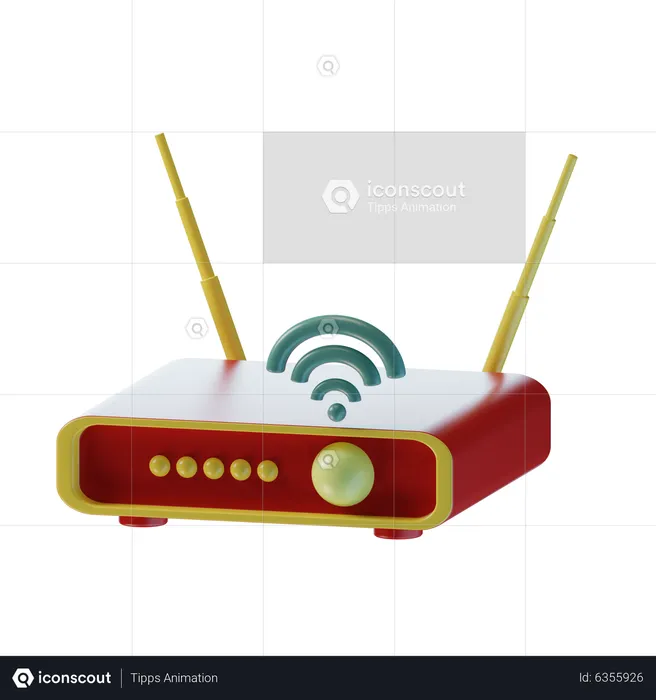 Wlan Router  3D Icon