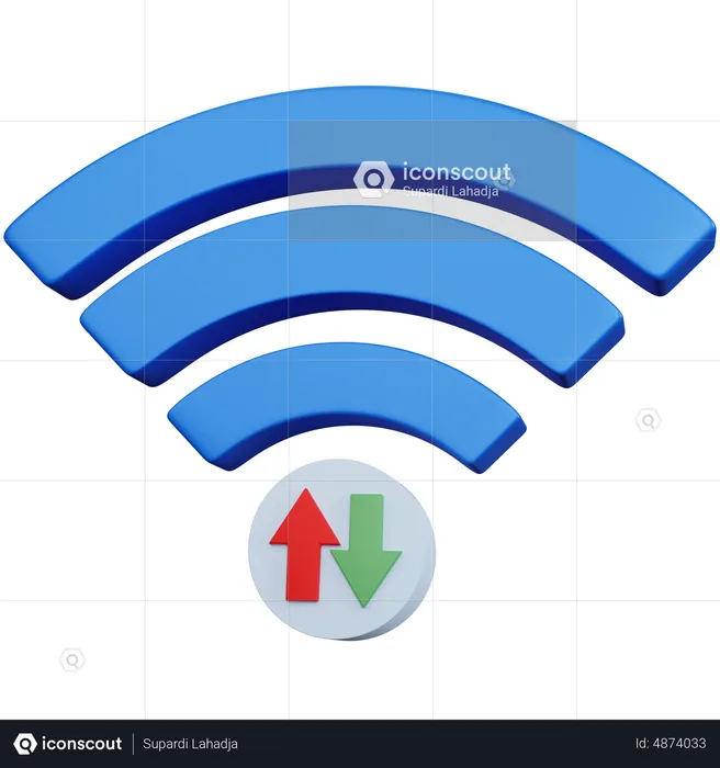 WLAN-Übertragung  3D Icon