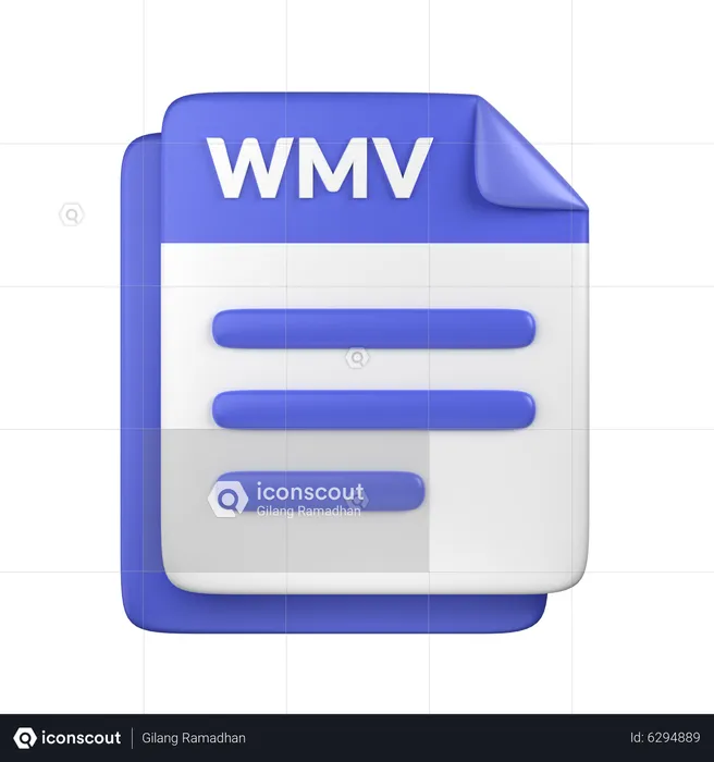 Wmv-Datei  3D Icon