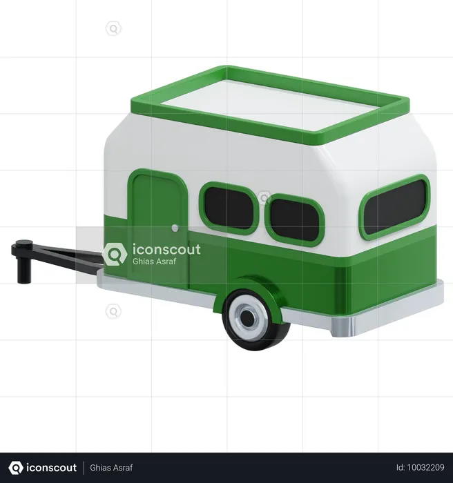 Wohnwagen Wohnmobil Anhänger  3D Icon